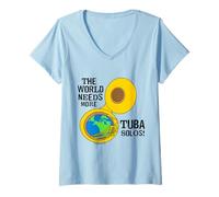 Women's Tuba Solos Funny Musical Instrument V-Neck T-Shirt