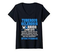 Women's Tuberous Sclerosis Complex Warrior V-Neck T-Shirt