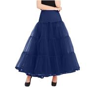 Women's Tulle Skirt Elastic High Waist Tiered Layered Mesh Skirts Ballet Dancing Prom Party Tulle Tutu Long Skirt Casual Swing A-line Maxi Skirts Elegant Clubwear