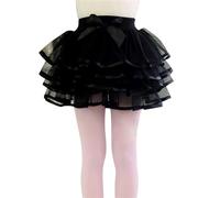 Women's Tulle Skirt High Waist Tiered Layered Mesh Ballet Prom Party Tulle Tutu Skirt Women's Teen Tutu Skirt Adult Classic Elastic Layered Tulle Tutu Skirt for Dress-up Parties Ballet Dancing Black