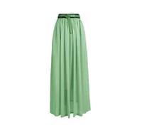 Women's Tulle Skirt Mesh Pleated Skirt Elastic High Waist Layered Swing Chiffon Skirts Vintage A-Line Midi Party Casual Flow Skirt (UK, Alpha, S, M, Regular, Regular, Light Green)