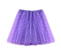 Women's Tulle Skirt with Star Sequins, Tutu Skirt Women's High Waist Tulle Skirt Fancy Dress Costumes Retro Funky Casual Mesh Skirt Elegant Ballet Skirt Mini Skirt 80s Carnival Costume for Fancy Dress