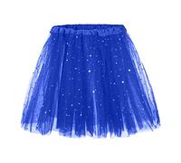 Women's Tulle Tutu Skirt Adult Vintage 1950s Tulle Tutu Skirt for Dress-up Parties Dancing for Women and Teens 3 Layer for Halloween Party Costume (Z2-Dark Blue, One Size)