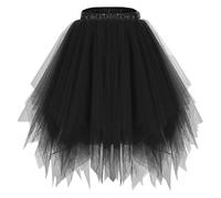 Women's Tulle Tutu Skirts for Adult Classic Elastic Layered Tulle Tutu 80's Tutu Fluffy Skirts t for Dress-up Parties Dancing Halloween Party Dancing Elegant Vintage Costume