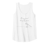 Womens Tune My Heart to Sing Thy Grace Bird Come Thou Fount Hymn Tank Top