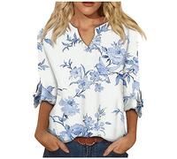 Womens Tunic Tops Strapless Tops for Women UK Bell Sleeve Tops Women's Tops and Blouses Beauty Tunics for Women UK T-Shirts for Women UK Women Lace Patchwork T-Shirt(1-Sky Blue,XL)