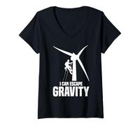 Womens Turbine Tech Windmill Tech Can Escape Turbine Technician V-Neck T-Shirt