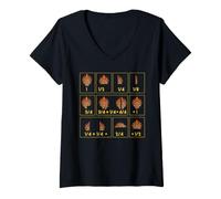 Women's Turkey Math Fraction Funny Teach Thanksgiving School Teacher V-Neck T-Shirt