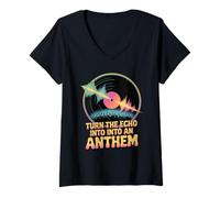 Womens Turn The Echo Into an Anthem - Inspirational Quote V-Neck T-Shirt