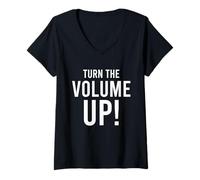 Womens Turn The Volume Up Zohran Mamdani V-Neck T-Shirt