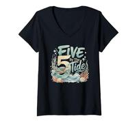 Women's Turtle Birthday Fifth By The Tide V-Neck T-Shirt