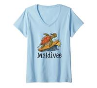 Women's Turtle Maldives V-Neck T-Shirt