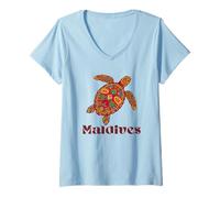 Women's Turtle Maldives V-Neck T-Shirt