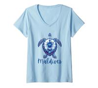 Women's Turtle Maldives V-Neck T-Shirt