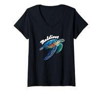 Women's Turtle Maldives V-Neck T-Shirt