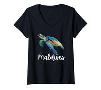 Women's Turtle Maldives V-Neck T-Shirt
