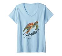 Women's Turtle Maldives V-Neck T-Shirt