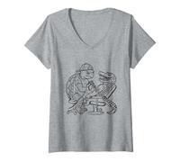 Womens Turtle Tattoo Artist Tattoo Studio Ink Lover Design V-Neck T-Shirt