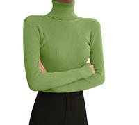 Womens Turtleneck Long Sleeved Leggings Autumn Winter 2022 Tight Knit Sweater with A Slim Black Pullover Underneath The Lapel Thermal Women Top (B, One Size)