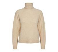 Women's turtleneck sweater Pieces Pcjuliana Beige M