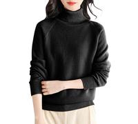 Womens Turtleneck Sweaters Cashmere Winter Jumpers Knit Long Sleeve Thick Loose Pullover Casual Tops Solid Color Jumpers for Women UK