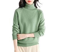 Womens Turtleneck Sweaters Cashmere Winter Jumpers Knit Long Sleeve Thick Loose Pullover Casual Tops Solid Color Jumpers for Women UK