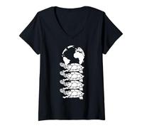 Womens Turtles All the Way Down V-Neck T-Shirt