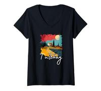 Womens Tuscany Italy V-Neck T-Shirt