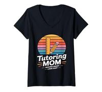 Women's Tutoring Mom Making Smart Look Easy Quote V-Neck T-Shirt