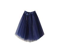 Women's Tutu Mini Skirts Tulle Skirt Teen Adult Layered Skirt Princess Cute Underskirt Petticoat Skirt for Girls Pleated Mesh Swing Skirt Elastic Tiered Ballet Skirt Dance Navy