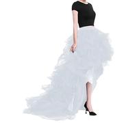 Women's Tutu Skirt Adult Casual Elastic Mesh High Waist Skirt