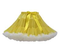 Womens Tutu Skirt Adult Puffy Tutu Skirts Tiered Tutus For Women Ruffle Fluffy Tulle Skirts For Adults Layered Tutu Underskirt Petticoat Fancy Dress Tutu Costumes Ballet Dance Tutus Party Yellow White