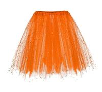 Womens Tutu Skirts Led Light Up Tutu Skirts for Adult Teen Aldults Princess Dance Tutu for Halloween Carniva Fancy Dress Christmas Party Costume(Orange, One Size)
