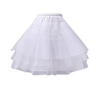 Women's Tutu Skirts, Vintage Multilayer Pleated Petticoat et Bubble Short Tutu Skirt Tulle Ballet Underskirts Shorts Petticoat for Party Christmas Evening Carnival Wedding Costume Cosplay White Black