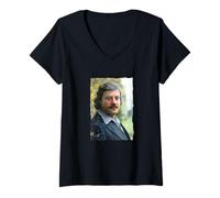 Womens TV Times Actor Oliver Reed 1978 V-Neck T-Shirt