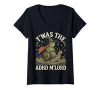 Women's T'was The ADHD M'lord V-Neck T-Shirt