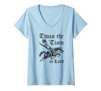 Womens Twas The Tism M'Lord Autistic Knight V-Neck T-Shirt