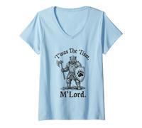 Women's T'was The Tism M'lord Bear Knight V-Neck T-Shirt
