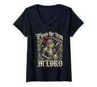 Women's T'was The 'Tism M'lord Frog V-Neck T-Shirt