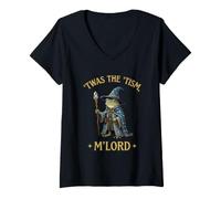 Women's T'was The Tism M'lord Frog Wizard Autism V-Neck T-Shirt