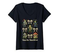 Women's T'was The Tism M'lord Frog Wizard Cottagecore V-Neck T-Shirt