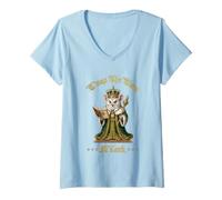 Women's T'was The Tism M'lord Owl King Autism V-Neck T-Shirt
