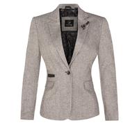 Womens Tweed Herringbone Blazer Wool Blend Classic 1920s Formal Vintage Tailored