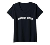 Womens Twenty Eight 28 Year Old 28th Birthday College Style V-Neck T-Shirt