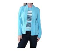 Womens Twin Set Stripped Knitted Cardigan Ladies Long Sleeve Open Front Knit Stripe Jumper Classic Sweater Casual Wear Top Winter Wear Fancy Party Wear Stripes Cardigan Plus Size S-XL Turquoise