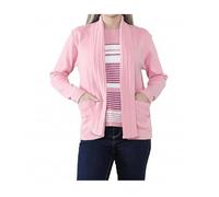 Womens Twin Set Stripped Knitted Cardigan Ladies Long Sleeve Open Front Knit Stripe Jumper Classic Sweater Casual Wear Top Winter Wear Fancy Party Wear Stripes Cardigan Plus Size S-XL Pink