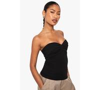 Womens Twist Front Bandeau Top - Black - 6, Black