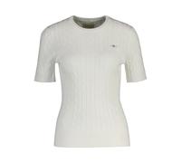 Women's Twisted Knit Pullover Gant Stretch Blanc S