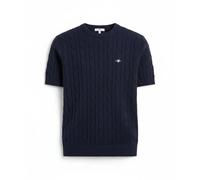 Women's Twisted Knit Pullover Gant Stretch Bleu M