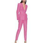 Women's Two-Piece Suit Single Buttons Slim with Bow Party Tuxedo Women Blazer Suits pnnrk M (US6 or EU38)